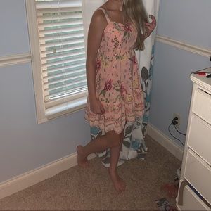 Old Navy Fit and Flare Tiered Cami Dress in Pink